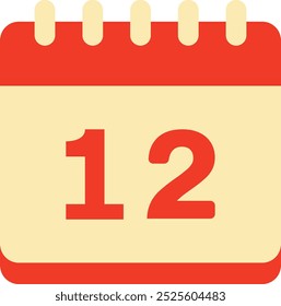 Annual Calendar Icon Representing Dates, Scheduling, and Time Management, Perfect for Highlighting Yearly Events, Planning, and Organizational Tasks in a Clear and Functional Design