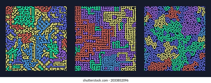 Annual calendar layout. Turing pattern. Reaction-diffusion model. Chemical bases of morphogenesis. Natural patterns, stripes and spots. Cool modern abstract vector backgraund.