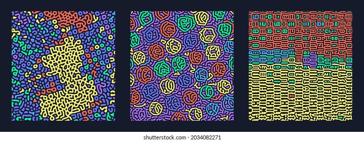 Annual calendar layout. Turing pattern. Reaction-diffusion model. Chemical bases of morphogenesis. Natural patterns, stripes and spots. Most trendy cool modern abstract vector background.