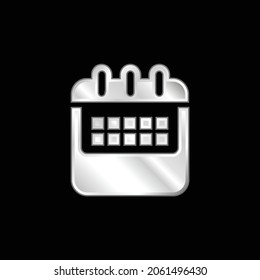 Annual Calendar Variant silver plated metallic icon