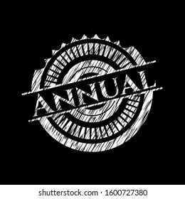 Annual chalk emblem. Vector Illustration. Detailed.