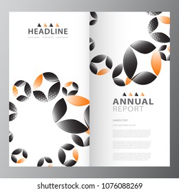 Annual colorful business report template design layout