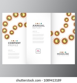 Annual colorful business report template design layout