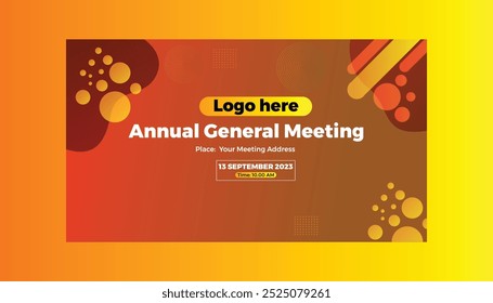 Annual conference banner, seminar template, Annual social media banner, annual social media template, conference banner background, social media post, AGM. General Meeting Poster, 