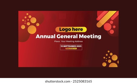 Annual conference banner, seminar template, Annual social media banner,
annual social media template, conference banner background, social media post, AGM. General Meeting Poster, 