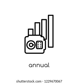 annual equivalent rate (aer) icon. Trendy modern flat linear vector annual equivalent rate (aer) icon on white background from thin line Annual equivalent rate (AER) collection, outline vector