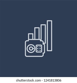 Annual equivalent rate (AER) icon. Annual equivalent rate (AER) linear design concept from Annual equivalent rate (AER) collection. Simple element vector illustration on dark blue background.