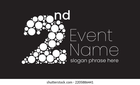 annual event or summit title starting with a number of order made with random circles -  2nd