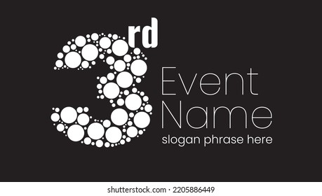 annual event or summit title starting with a number of order made with random circles - 3rd