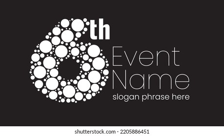 annual event or summit title starting with a number of order made with random circles - 6th