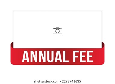 Annual fee banner design. Annual fee icon. Flat style vector illustration.