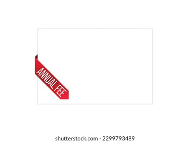 Annual fee banner design. Annual fee icon. Flat style vector illustration.