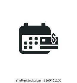 Annual fee icon isolated on white background