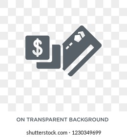 annual fee icon. Trendy flat vector annual fee icon on transparent background from general  collection. 