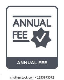 annual fee icon vector on white background, annual fee trendy filled icons from General collection, annual fee simple element illustration