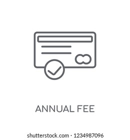 annual fee linear icon. Modern outline annual fee logo concept on white background from General collection. Suitable for use on web apps, mobile apps and print media.