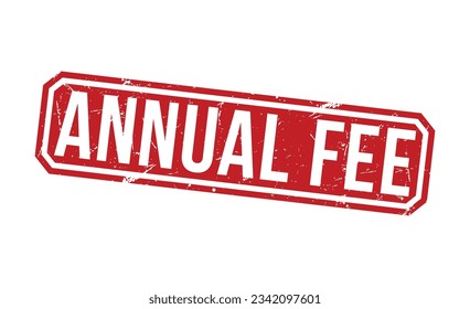 Annual Fee stamp red rubber stamp on white background. Annual Fee stamp sign. Annual Fee stamp.