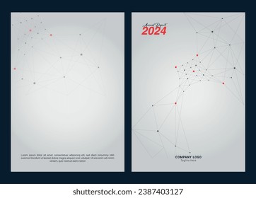 Annual financial report cover design editable