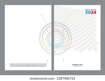 Annual financial report cover design editable