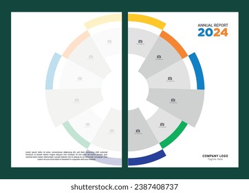 Annual financial reports cover design editable