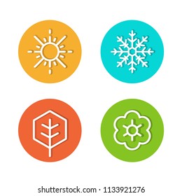 Seasons Flat Vector Icons Stock Vector (Royalty Free) 1166237407 ...