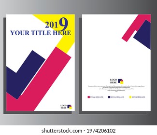 Annual geometric report brochure flyer design, Leaflet presentation, book cover templates.