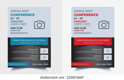 annual meet conference flyer template 