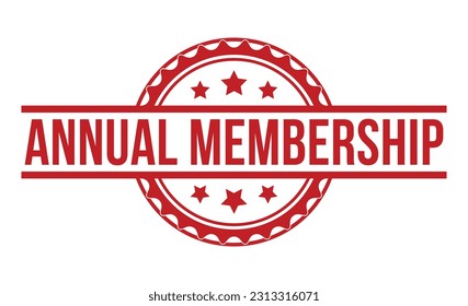 Annual Membership stamp red rubber stamp on white background. Annual Membership stamp sign. Annual Membership stamp.