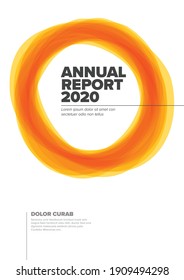 Annual minimalistic report cover template
