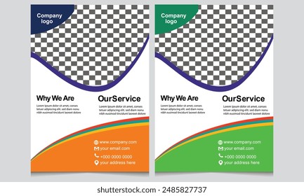 annual modern flyer design vector