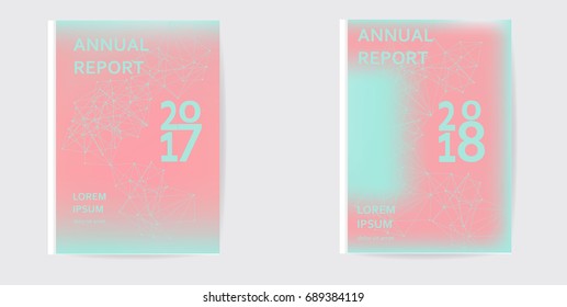 Annual report 2017, 2018 future, business, template layout design, cover book. Modern abstract poster design. Cover composition of geometric colorful shapes. Vector illustration