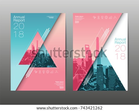 annual report 2018 ,future, business, template layout design, cover book. vector illustration, presentation abstract flat background.