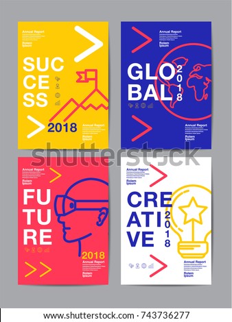 annual report 2018,2019,2020 ,future, business, template layout design, cover book. vector colorful, infographic, abstract flat background.