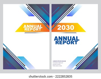 Jahresbericht 2030 Buchvorlage Farbe b Cover Modern Design Lines Vector