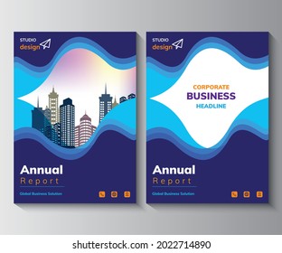 Annual Report Background Business Book Cover Design Template in A4. Can be adapt to Brochure, Magazine, Poster, Corporate Presentation, Portfolio, Flyer, Banner, Website.