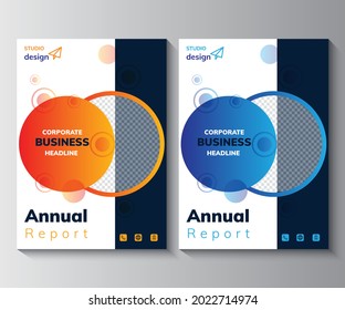 Annual Report Background Business Book Cover Design Template in A4. Can be adapt to Brochure, Magazine, Poster, Corporate Presentation, Portfolio, Flyer, Banner, Website.