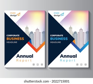 Annual Report Background Business Book Cover Design Template in A4. Can be adapt to Brochure, Magazine, Poster, Corporate Presentation, Portfolio, Flyer, Banner, Website.