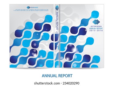 Annual report Blue abstract design