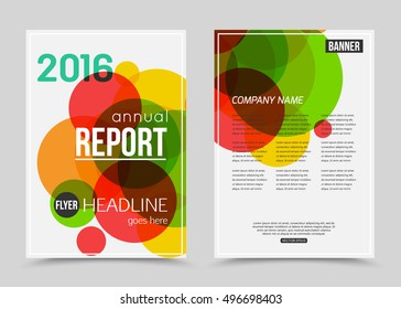 Annual Report booklet for business. Vector format.
