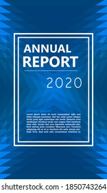 Annual report brochure 2020 with abstract background