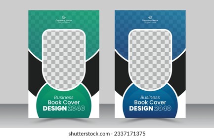 Annual report brochure cover flyer design template vector, Company profile cover presentation