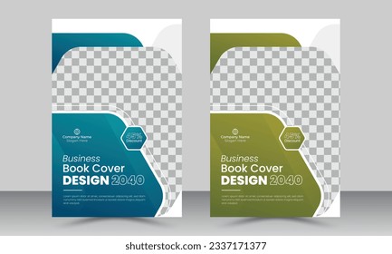 Annual report brochure cover flyer design template vector, Company profile cover presentation