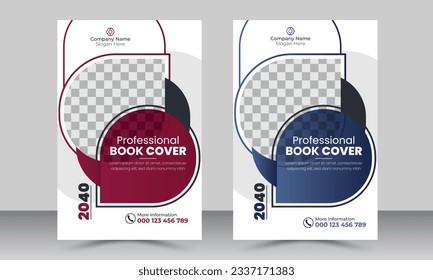 Annual report brochure cover flyer design template vector, Company profile cover presentation