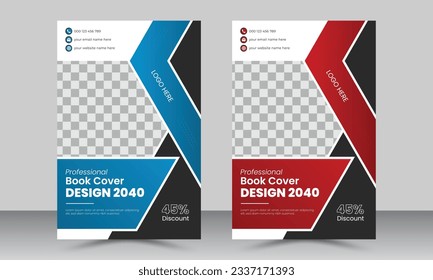 Annual report brochure cover flyer design template vector, Company profile cover presentation