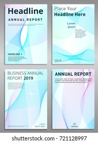 Annual report brochure covers. Vector flyer design template Eps 10. Leaflet cover presentation abstract geometric background, modern publication poster magazine, layout in A4 size