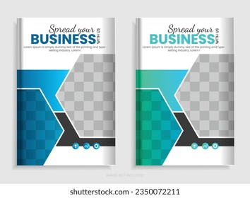 Vector de la plantilla de diseño del folleto del informe anual, presentación del folleto, portada del libro y diseño