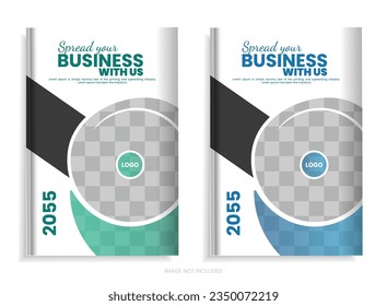 Annual report brochure design template vector, Leaflet presentation, book cover, and layout