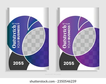 Annual report brochure design template vector, Leaflet presentation, book cover, and layout