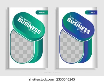 Annual report brochure design template vector, Leaflet presentation, book cover, and layout