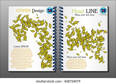 Annual report brochure design template vector, Leaflet cover presentation abstract flat background